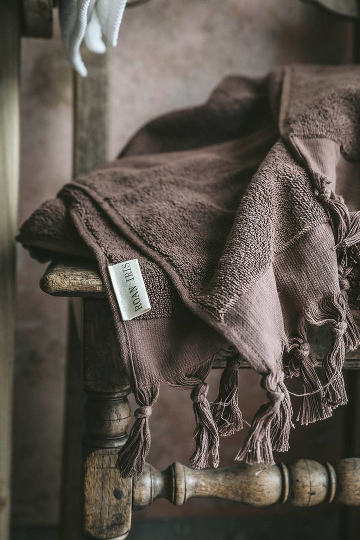 Hand-loomed Cotton Towel - Plum Chocolate – roaniris.co