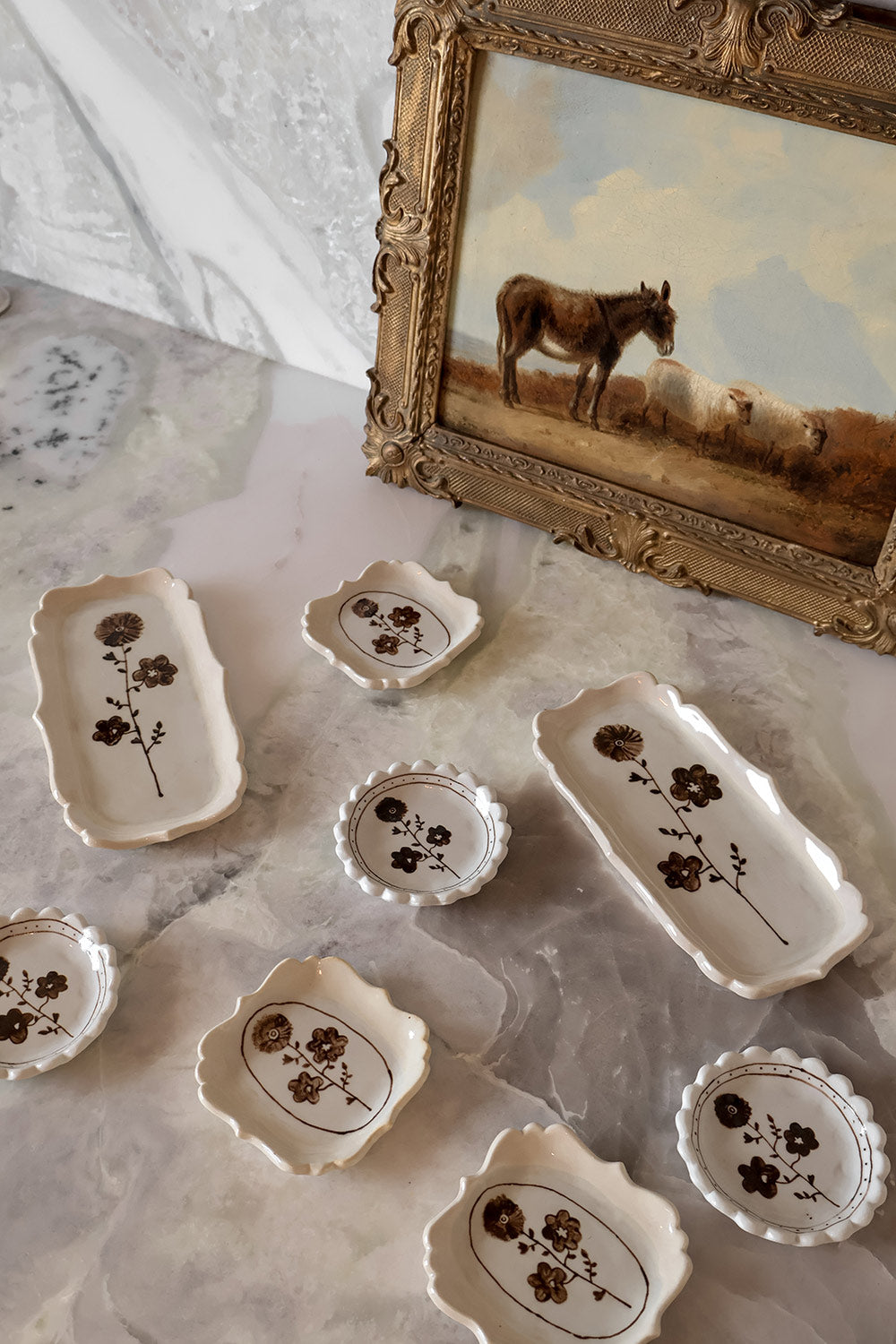 Hand-painted Posy Tray No. 6