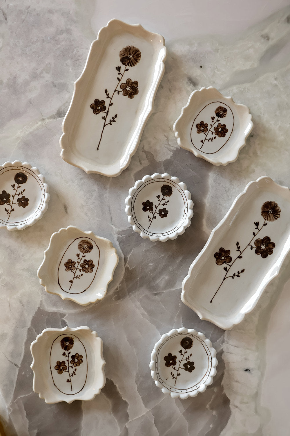 Hand-painted Posy Tray No. 6