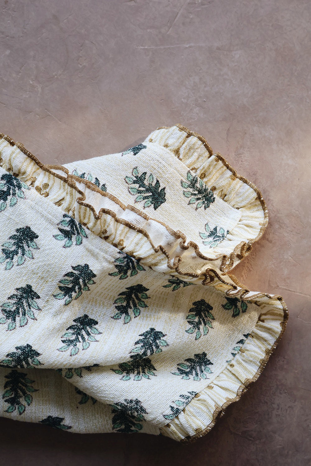 Block-Printed Heavyweight Linen Tea Towel