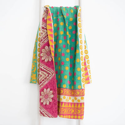 One-of-a-kind Kantha Quilt - KT6999