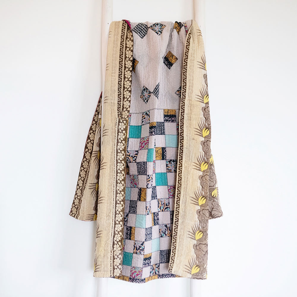 One-of-a-kind Kantha Quilt - KT7141