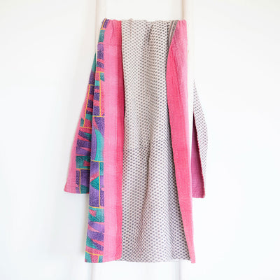One-of-a-kind Kantha Quilt - KT7149