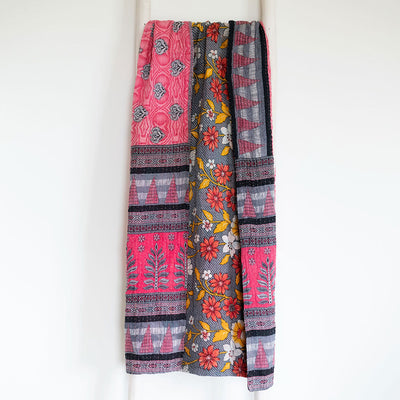 One-of-a-kind Kantha Quilt - KT7173