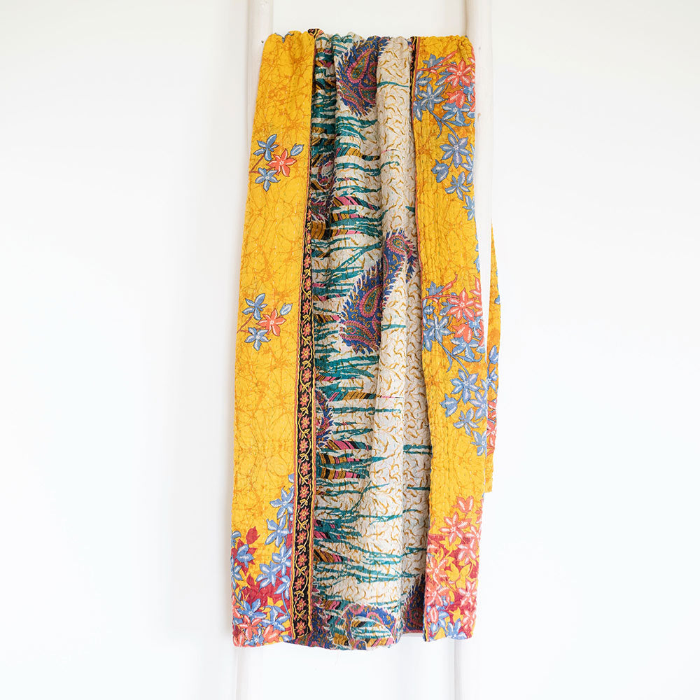 One-of-a-kind Kantha Quilt - KT7214