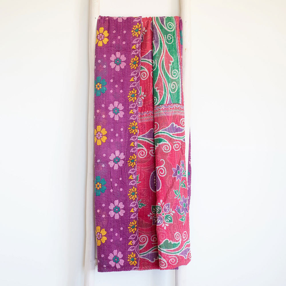 One-of-a-kind Kantha Quilt - KT7315