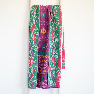 One-of-a-kind Kantha Quilt - KT7315