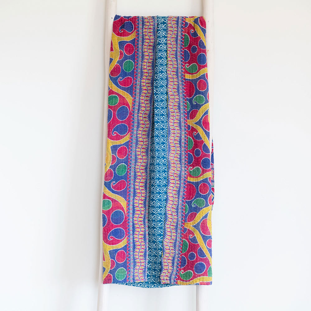 One-of-a-kind Kantha Quilt - KT7348
