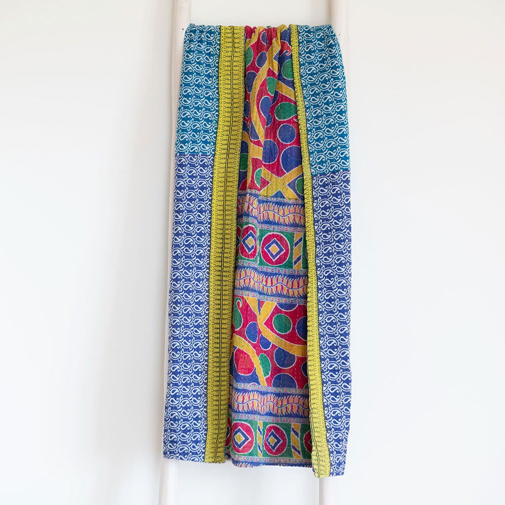 One-of-a-kind Kantha Quilt - KT7348
