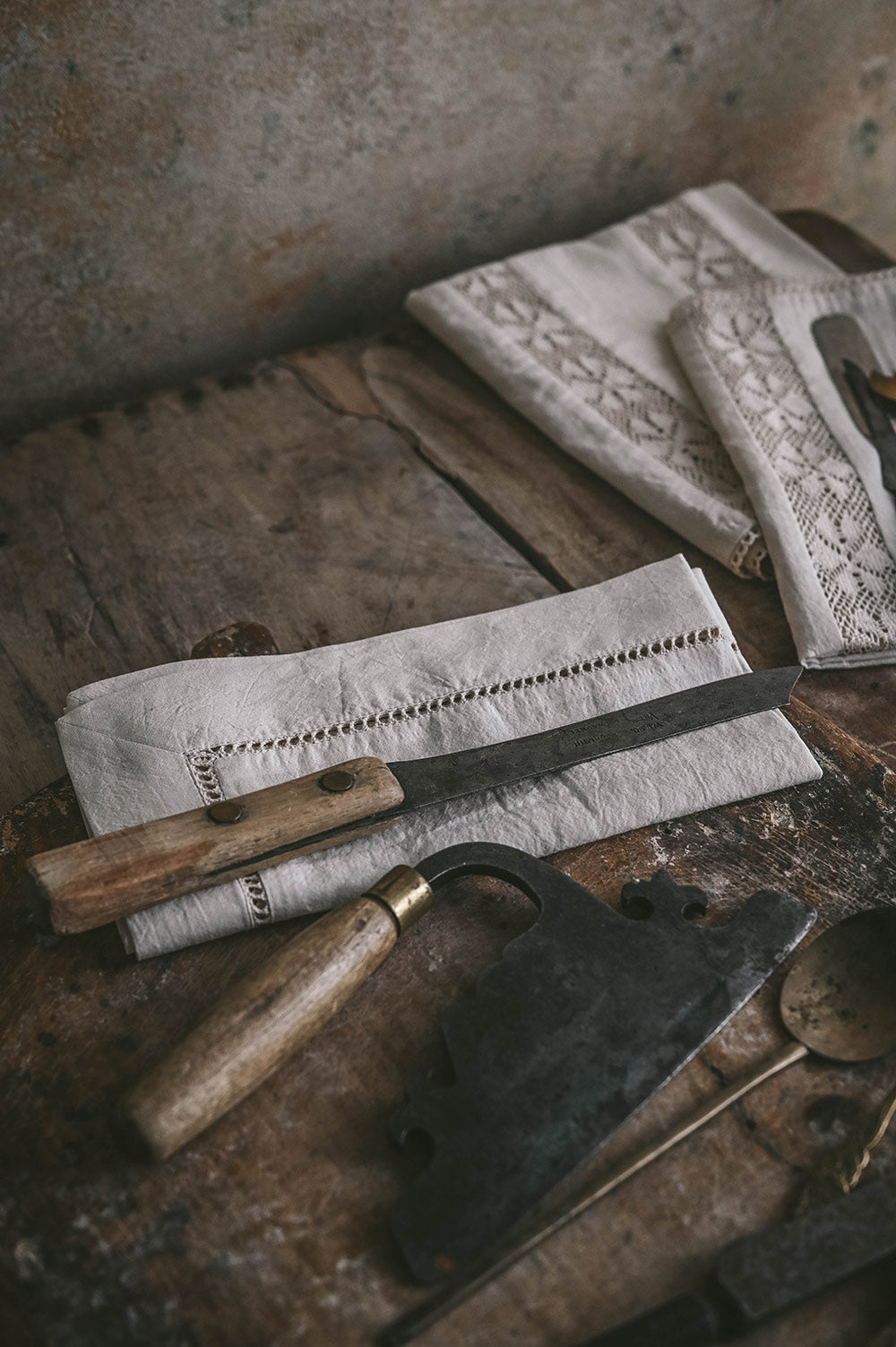 Lightweight Chain Stitch Cotton Kitchen Textiles