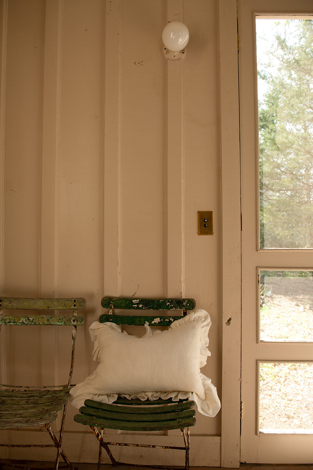 Heavyweight Linen Pillow Cover - Cream