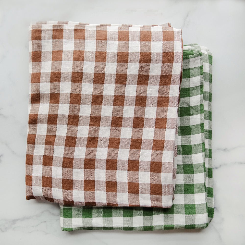 Gingham Stevie Linen Tablecloth