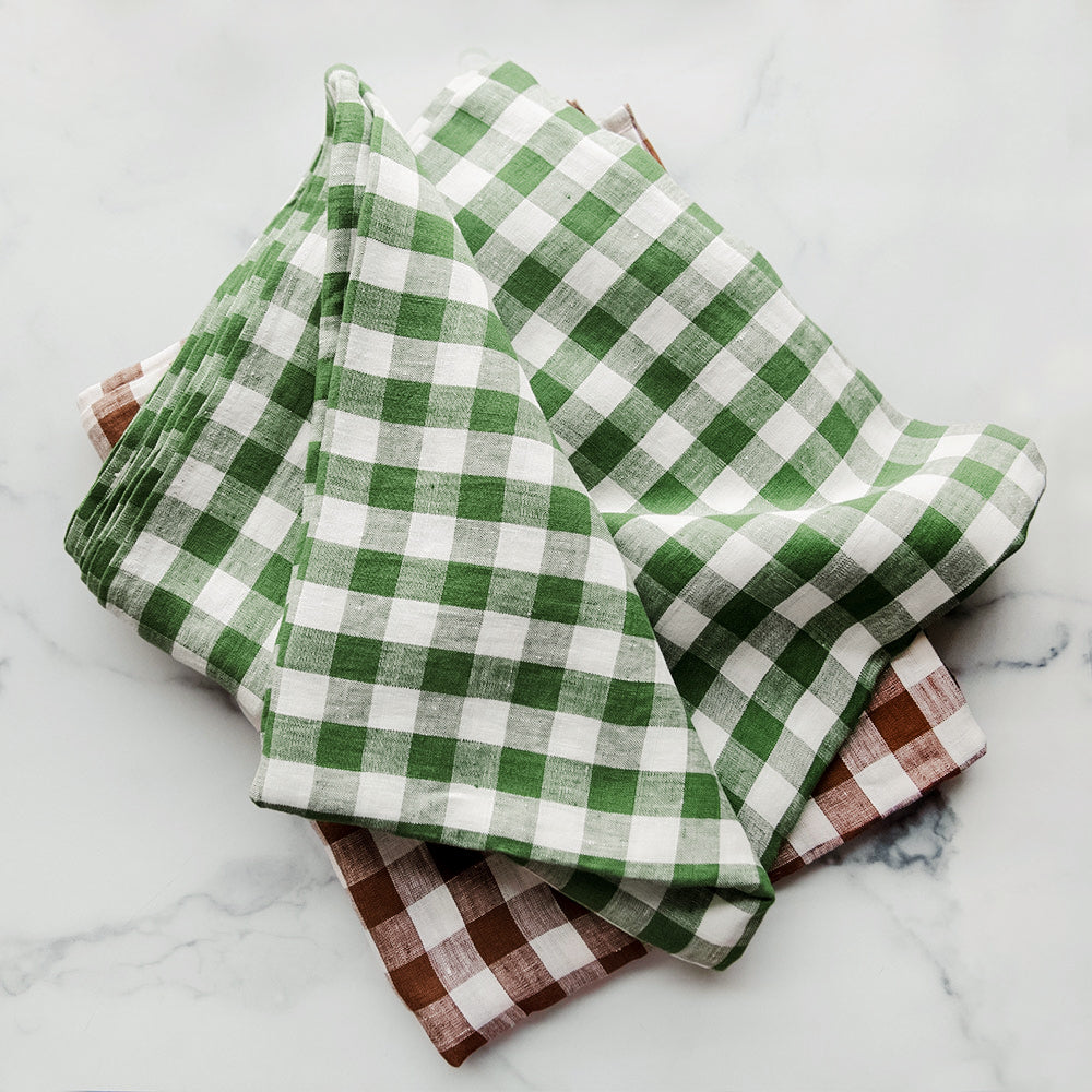 Gingham Stevie Linen Tablecloth