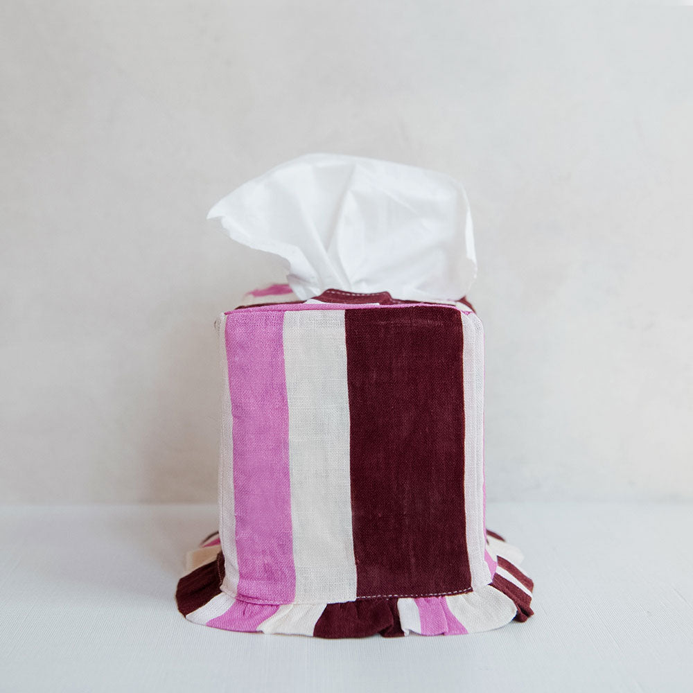 Linen Tissue Cover - Berry