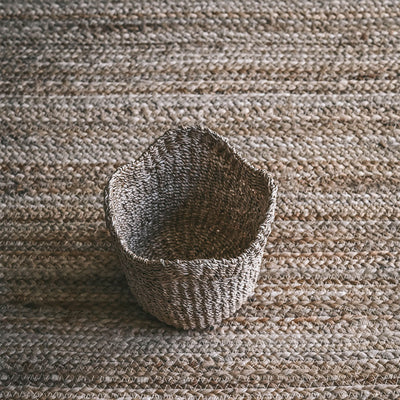 Mini Woven Scallop Basket - Natural