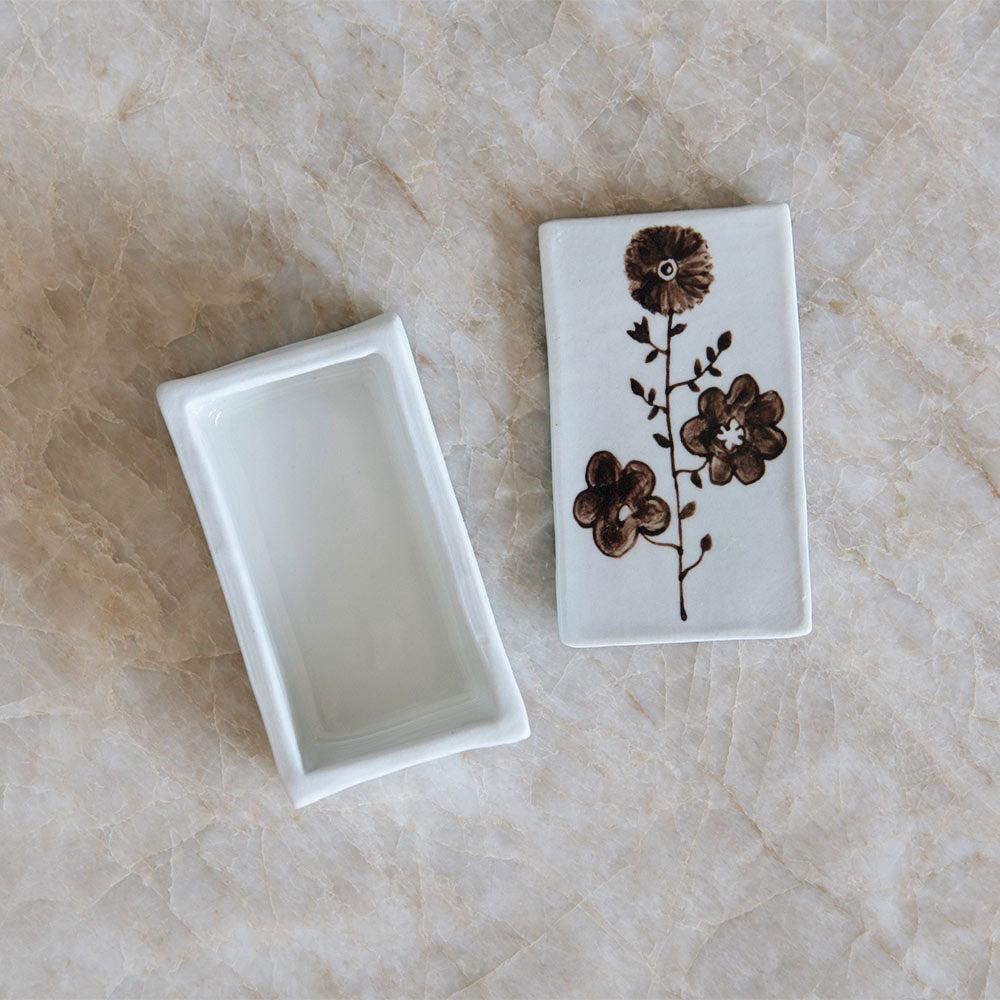 Hand-painted Posy Ceramic Matchbox