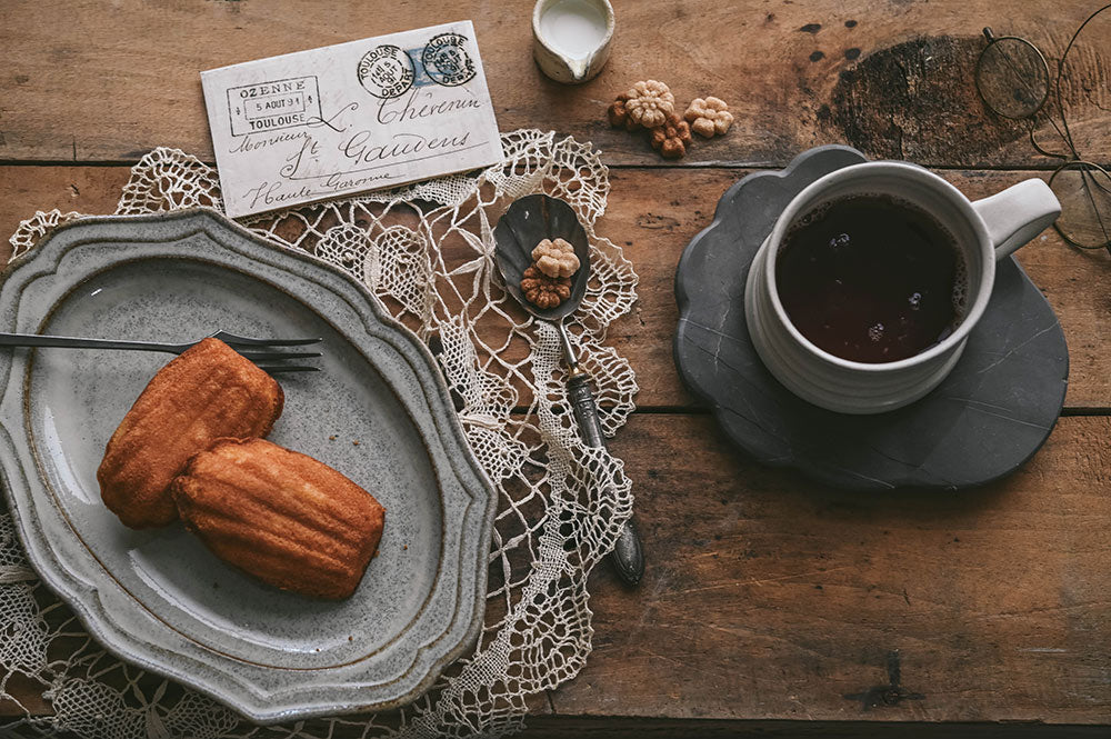 Petal Marble Spoon Rest - Grey