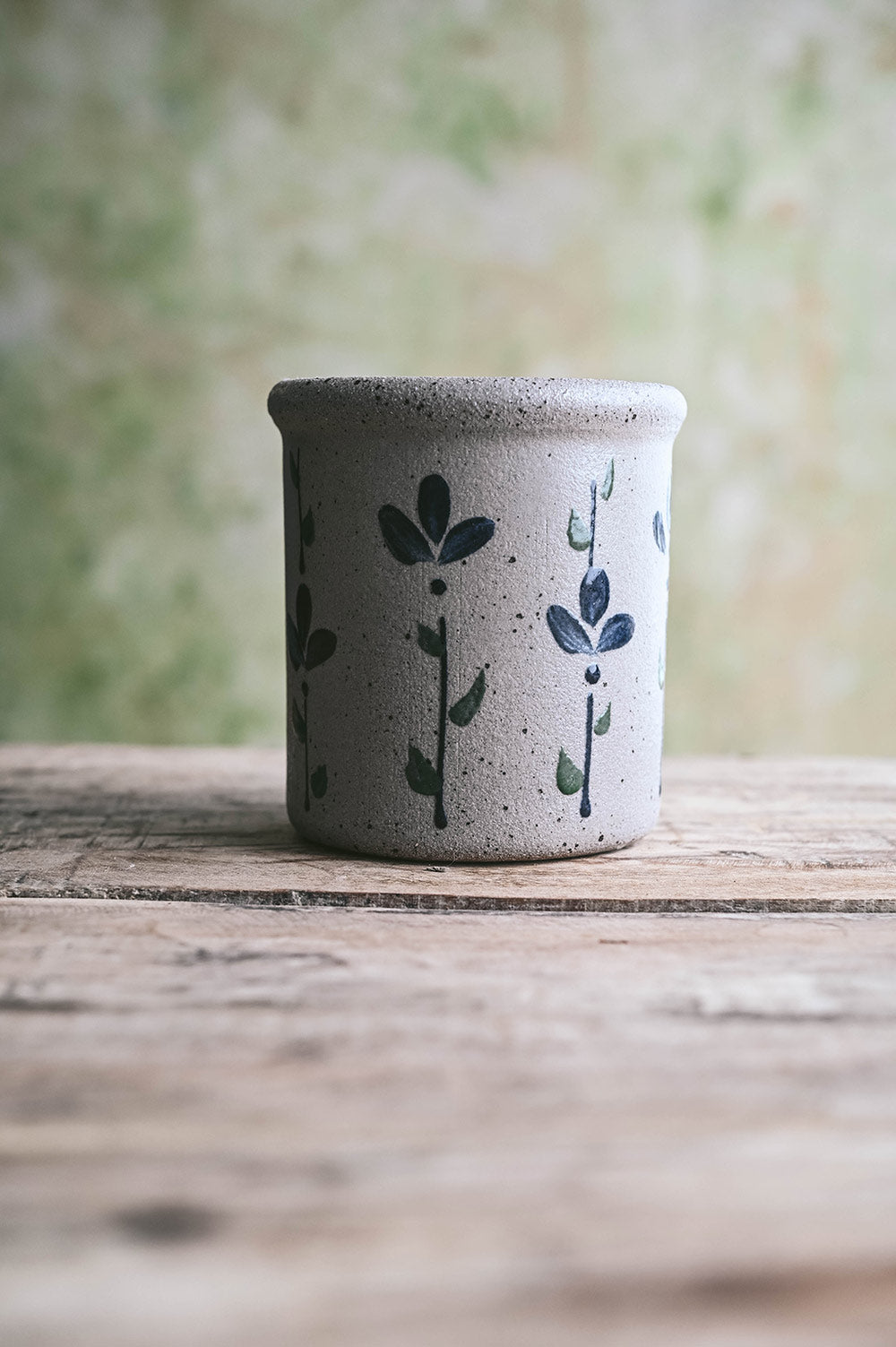 Ceramic Bloom Candle Crock