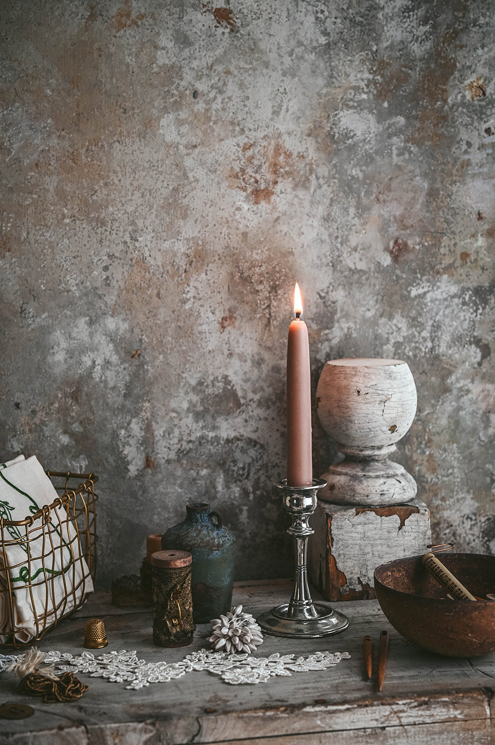Pewter Candlestick