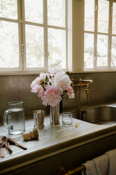 Etched Artisan Glass Pitcher