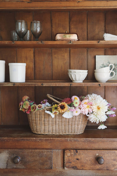 Rose Rattan Basket