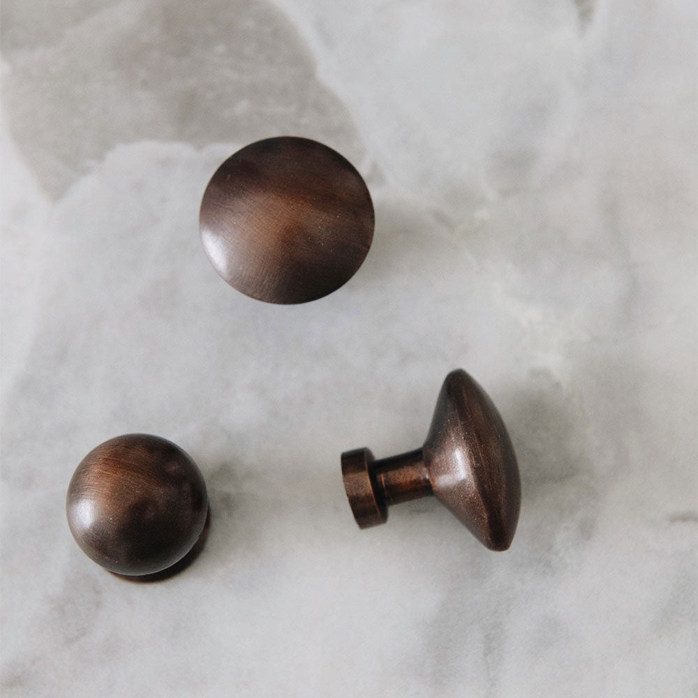 Roan Iris Blackened Bronze Knob