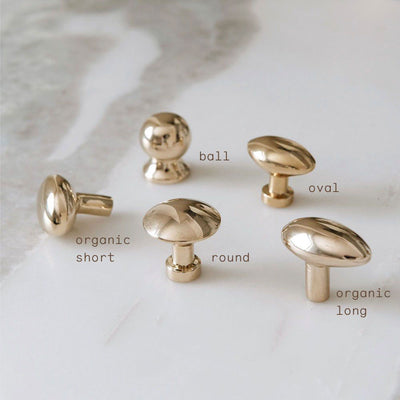 Roan Iris Unlacquered Brass Knob