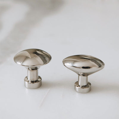 Roan Iris Polished Nickel Knob