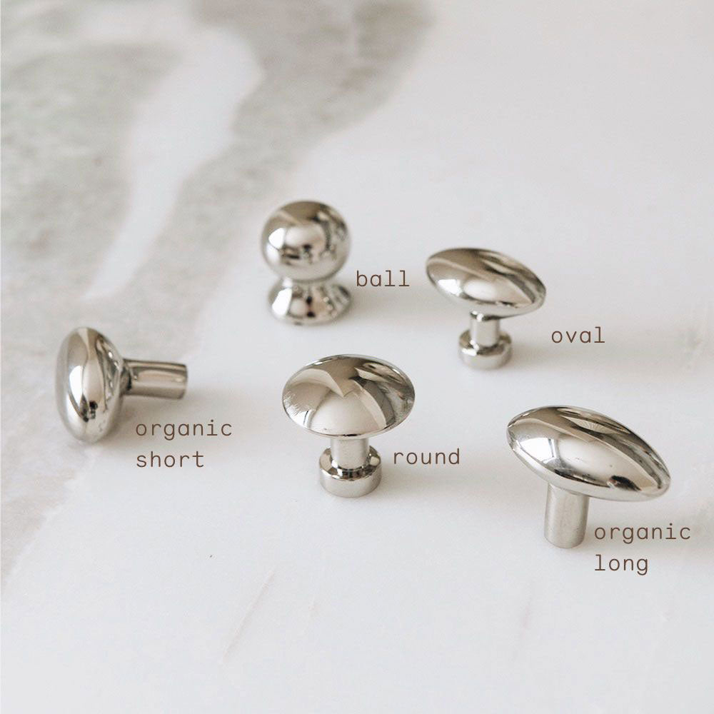 Roan Iris Polished Nickel Knob