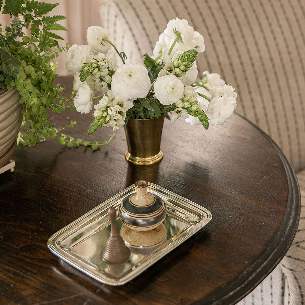 Roan Iris Tray - Polished Nickel