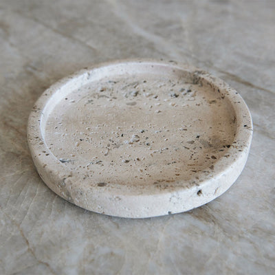 Round Travertine Tray