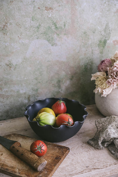 Ceramic Wave Bowl - Black