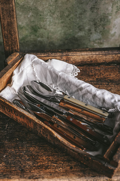 Cream Flatware Set