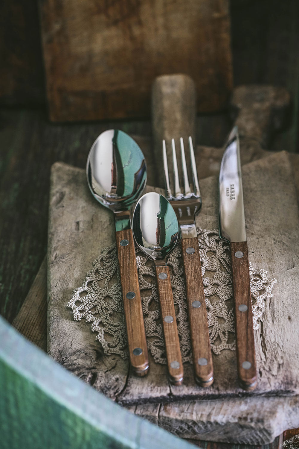 Teak Flatware Set