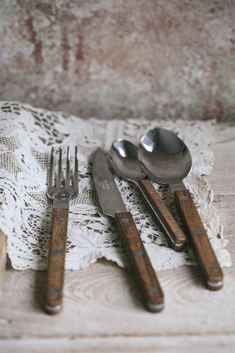 Teak Flatware Set