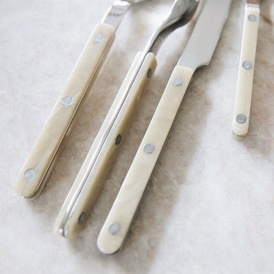 Cream Flatware Set