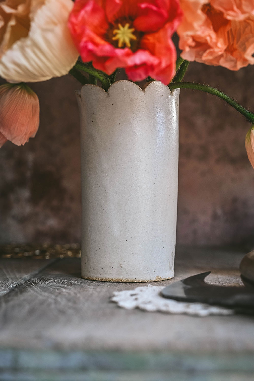 Scallop Ceramic Vase