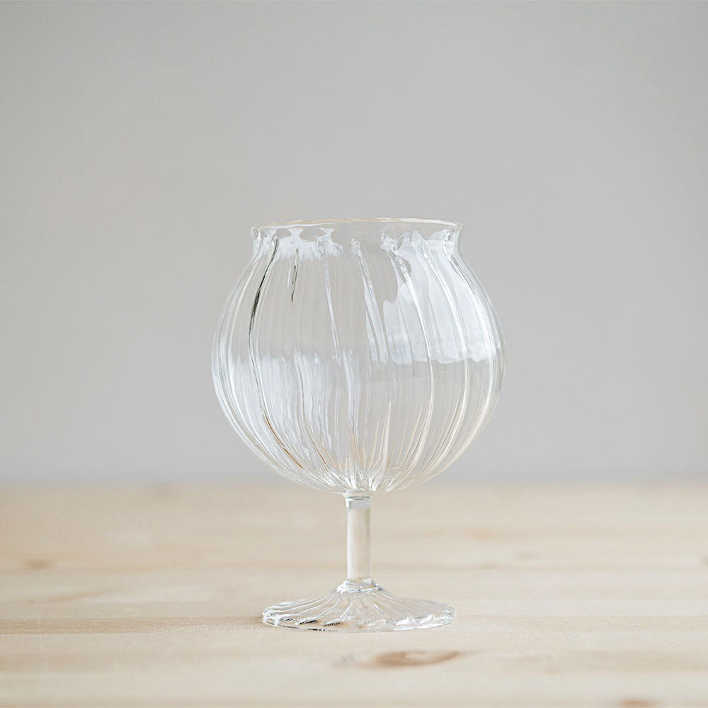 Short Fluted Blossom Glass