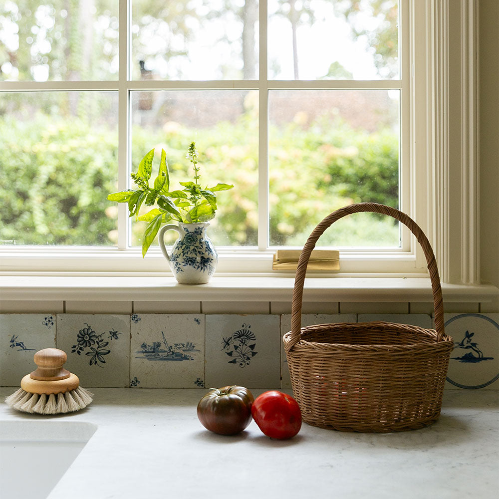 Simone Rattan Basket with Handle