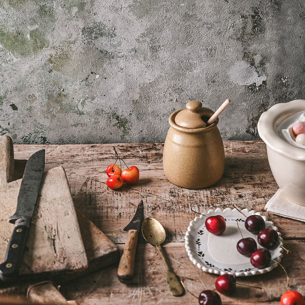 Artisan Ceramic Honey Pot