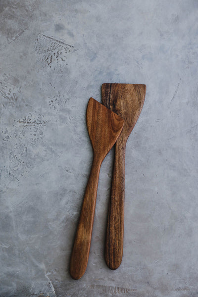 Acacia Wooden Spatula Set