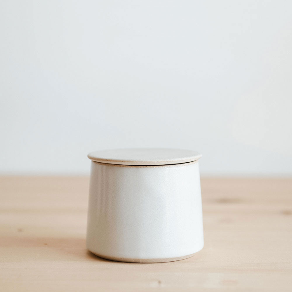 Minimal Stoneware Butter Keeper - Ivory Porcelain