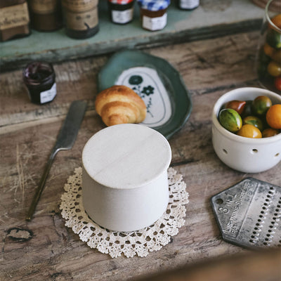 Minimal Stoneware Butter Keeper - Raw Finish