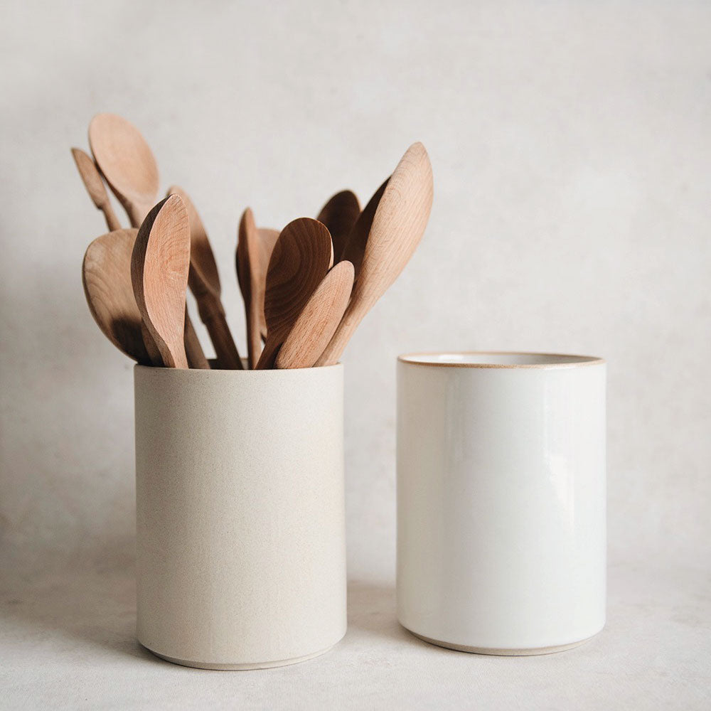 Minimal Stoneware Utensil Crock