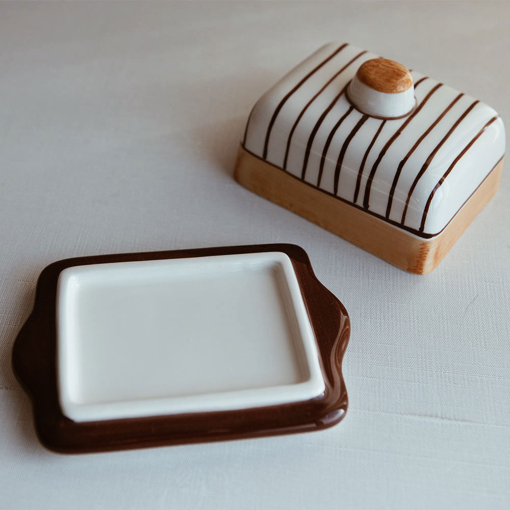 Hand-painted Ceramic Butter Dish