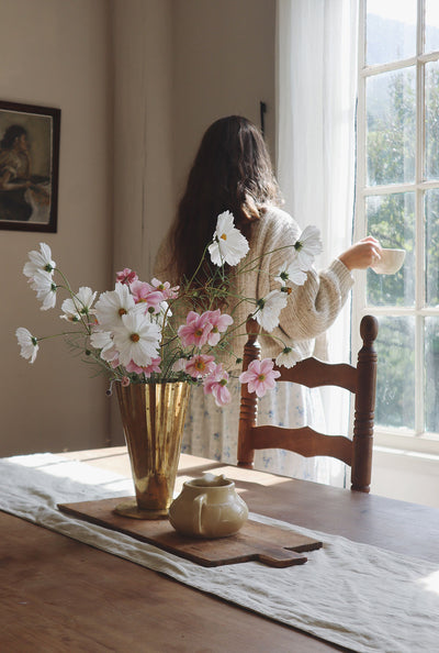 Fluted Sweetgrass Vase