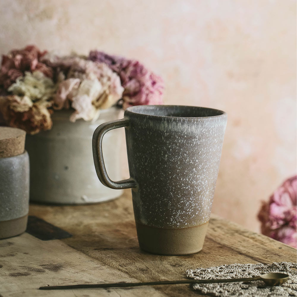 Tall Ceramic Coffee Mug - Dark