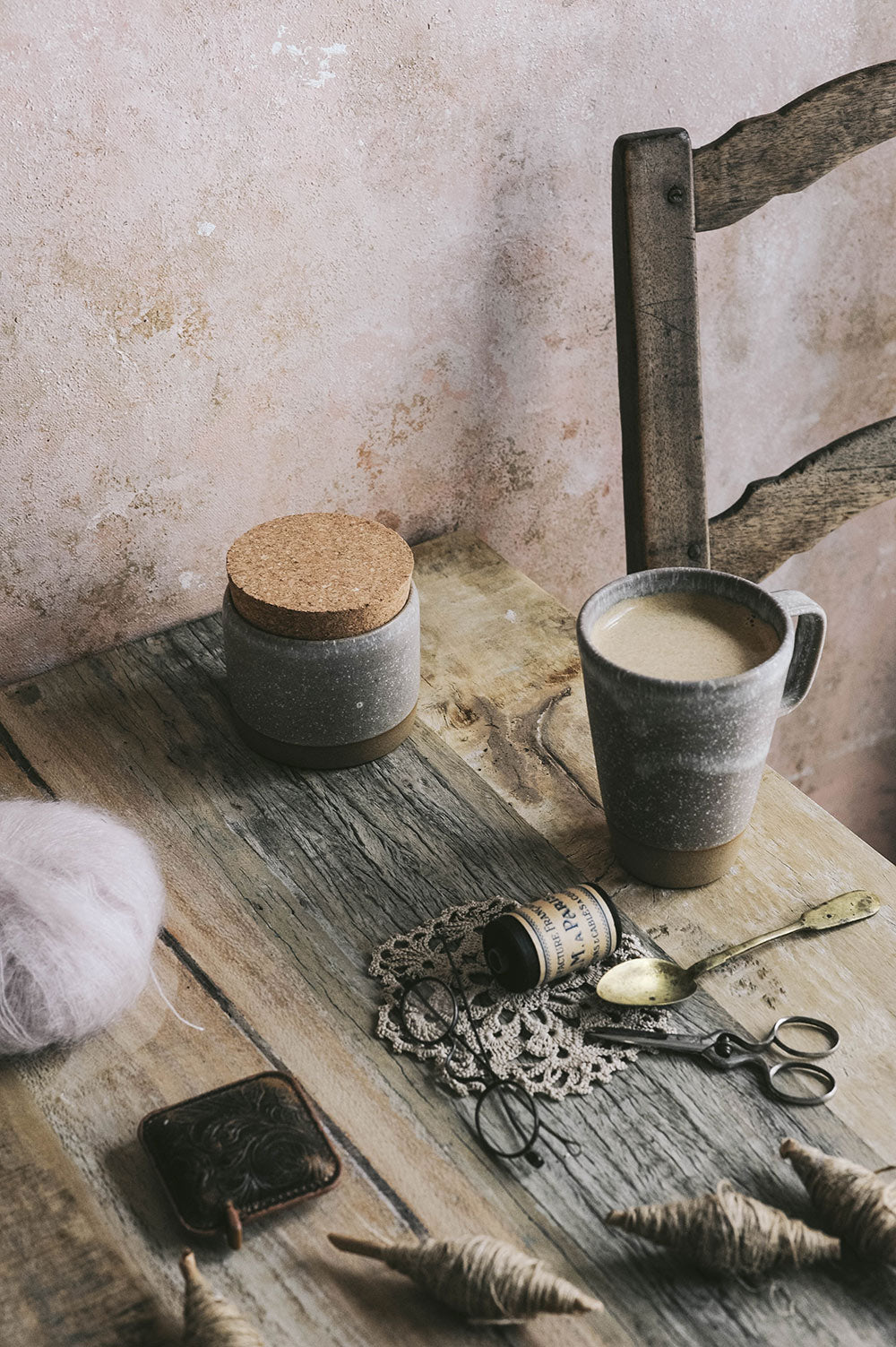 Tall Ceramic Coffee Mug - Dark