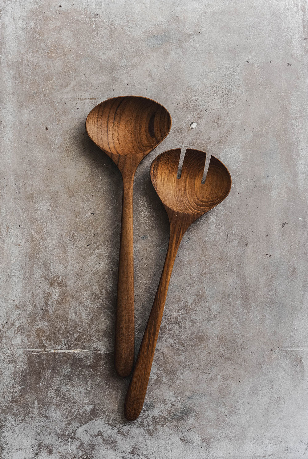 Teak Salad Server Set