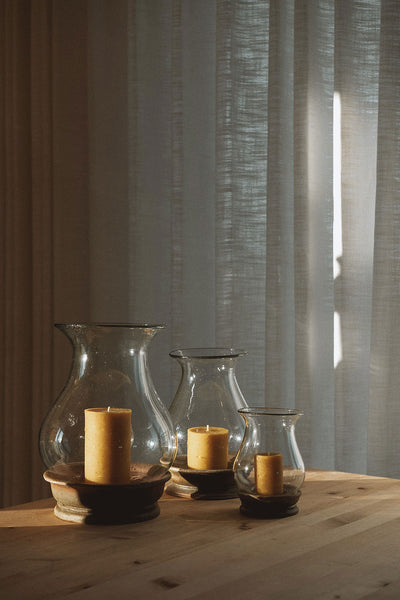 Aged Terracotta Hurricane Lantern